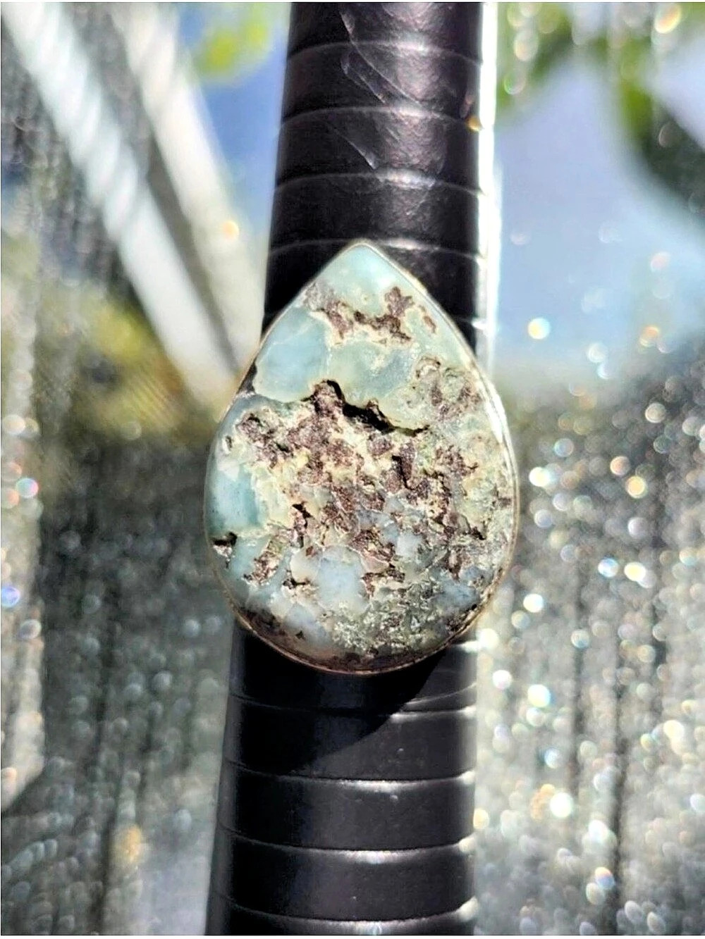 LARIMAR 925 Sterling silver Ring Size 7 Like New